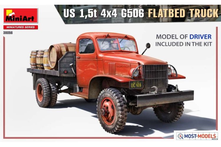 1:35 MiniArt 38056 US 1,5ton 4X4 G506 Flatbed Truck - Min38056 img - MIN38056