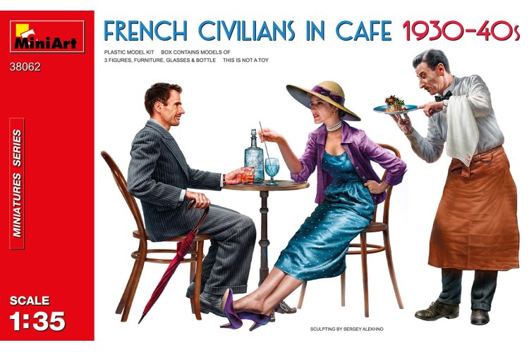 1:35 MiniArt 38062 French Civilians in Cafe 1930-40s - Min38062 art 1 - MIN38062