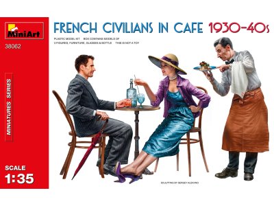1:35 MiniArt 38062 French Civilians in Cafe 1930-40s - Min38062 art - MIN38062