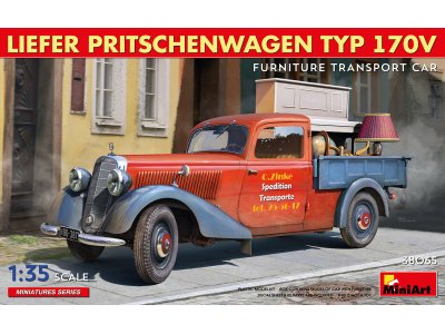 1:35 MiniArt 38065 Liefer Pritschenwagen Typ 170V - Furniture Transport Car - Min38065 - MIN38065