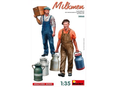 1:35 MiniArt 38068 Melk Mannen - 2 Figuren en Melkvaten - Min38068 art - MIN38068