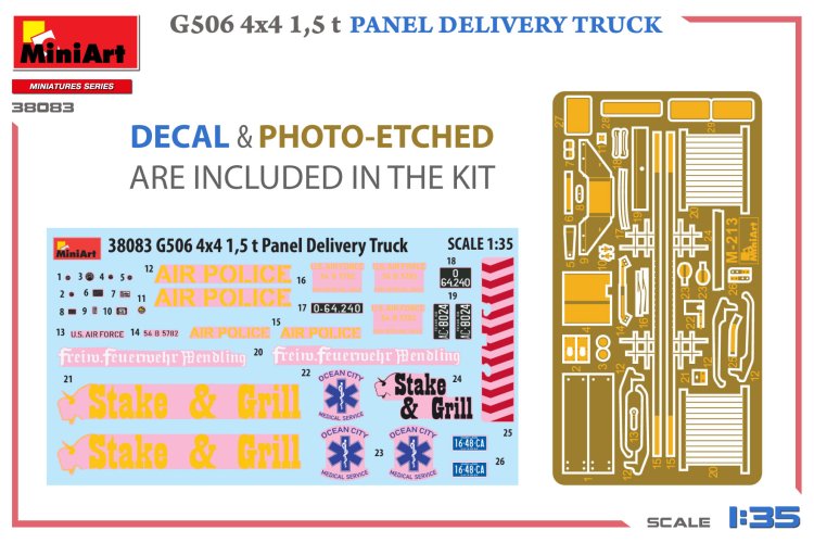 1:35 MiniArt 38083 Chevrolet G506 4X4 1,5 t Panel Delivery Truck - Min38083 2 - MIN38083