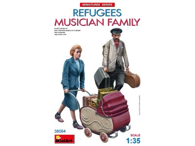 1:35 MiniArt 38084 Vluchtelingen - Muzikanten Familie - 2 Figuren - Min38084 art - MIN38084