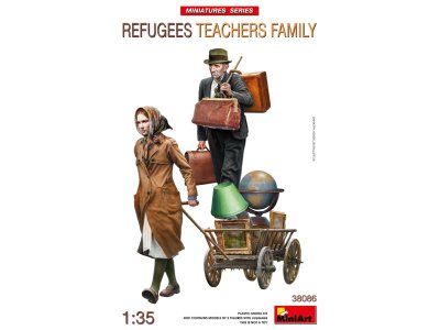 1:35 MiniArt 38086 Family of Refugee Teachers - 2 Figures - Min38086 1 - MIN38086