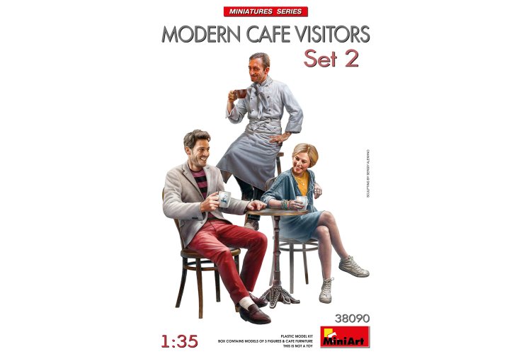 1:35 MiniArt 38090 Moderne Cafébezoekers Set 2 -  3 Figuren - Min38090 1 - MIN38090