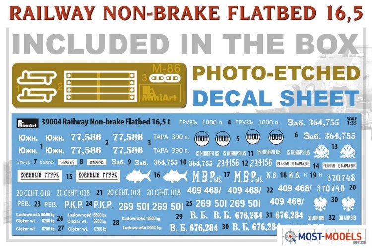 1:35 MiniArt 39004 Railway Non-Brake Flatbed 16,5 T. - Min39004 1 - MIN39004