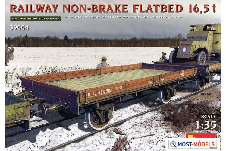 1:35 MiniArt 39004 Railway Non-Brake Flatbed 16,5 T. - Min39004 frotn 2 - MIN39004