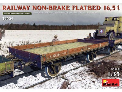 1:35 MiniArt 39004 Railway Non-Brake Flatbed 16,5 T. - Min39004 frotn - MIN39004