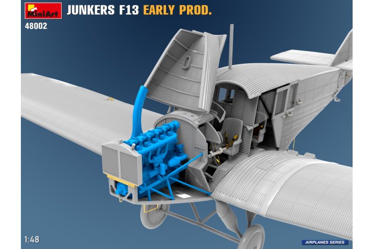 1:48 MiniArt 48002 Junkers F13 - Vroege Productie - Propeller Vliegtuig - Min48002 10 - MIN48002