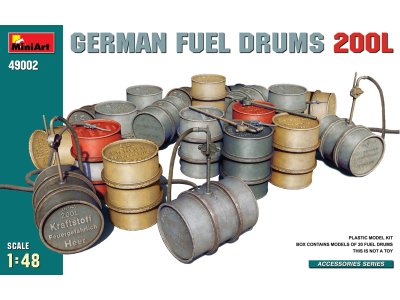 1:48 MiniArt 49002 German Fuel Drums 200L Set - Min49002 - MIN49002