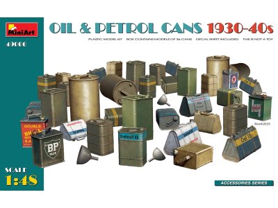 1:48 MiniArt 49006 Oil & Petrol Cans 1930-40s - Min49006 3 - MIN49006