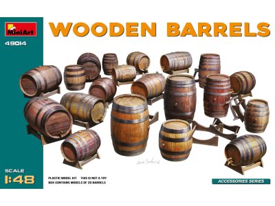 1:48 MiniArt 49014 Wooden Barrels for Diorama - Min49014 - MIN49014