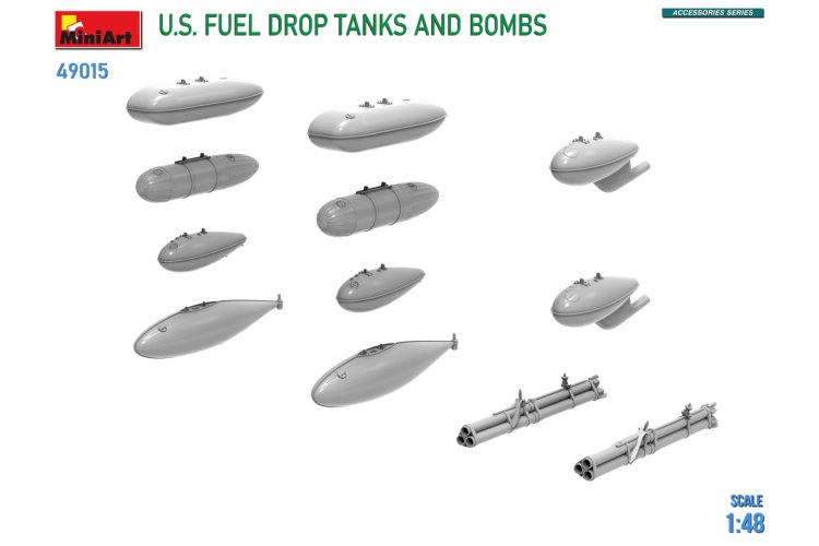 1:48 MinIArt 49015 U.S. Fuel Drop Tanks and Bombs - Min49015 4 - MIN49015