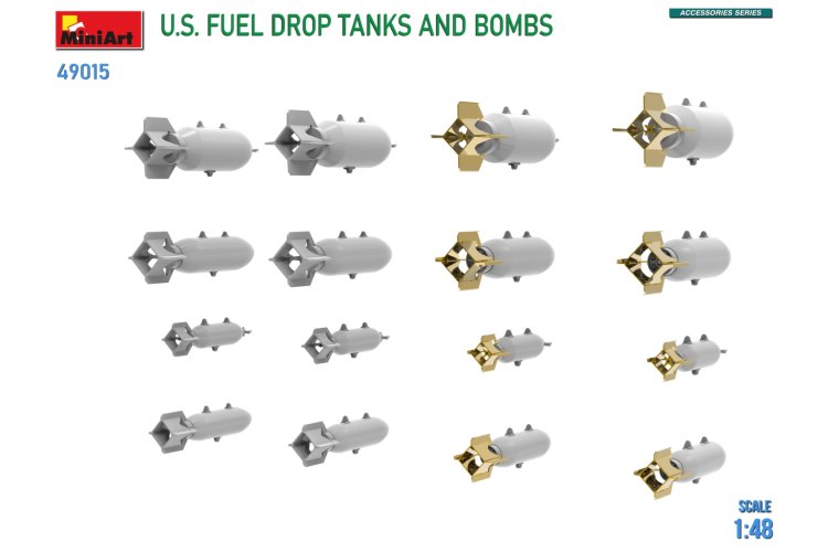 1:48 MinIArt 49015 U.S. Fuel Drop Tanks and Bombs - Min49015 6 - MIN49015