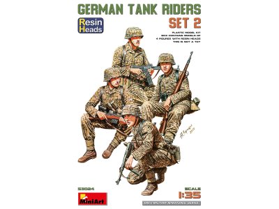 1:35 MiniArt 53024 German Tank Riders WWII Set 2 with Resin Heads - 4 Figures - Min53024 1 - MIN53024