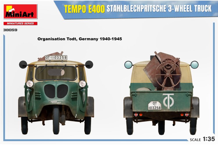 1:35 MiniArt 38059 Tempo A400 Stahblechprtische 3-W Truck - Mini38059 10 - MIN38059