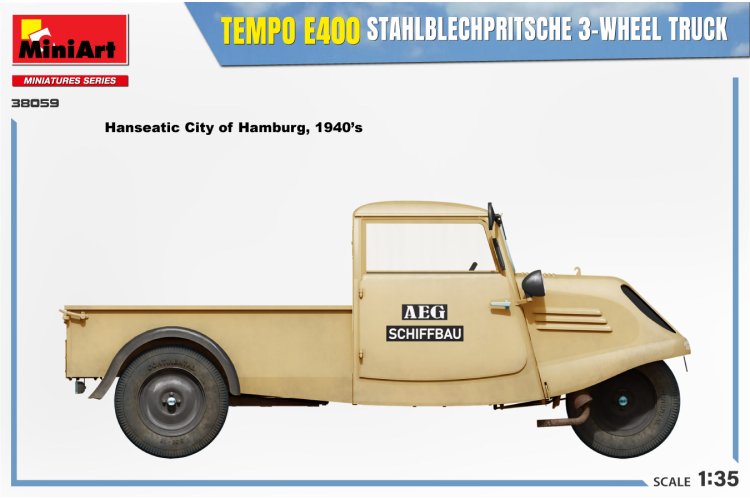 1:35 MiniArt 38059 Tempo A400 Stahblechprtische 3-W Truck - Mini38059 5 - MIN38059