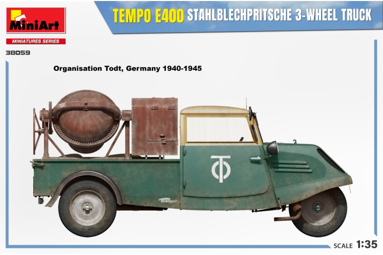 1:35 MiniArt 38059 Tempo A400 Stahblechprtische 3-W Truck - Mini38059 9 - MIN38059