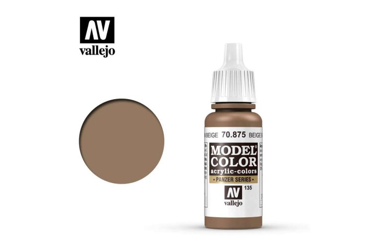 Vallejo 70875 Model Color Beige Brown - Acryl - Model color vallejo beige brown 1 - VAL70875-XS