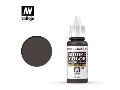 Vallejo 70822 Model Color German Camouflage Black Brown - Acryl - Model color vallejo german camouflage black brown 70822 - VAL70822-XS