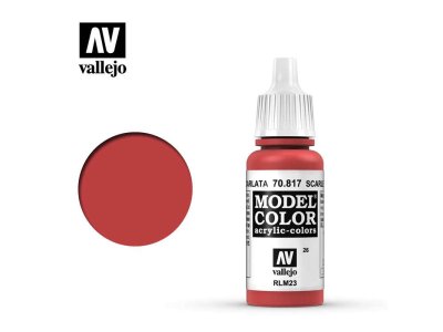 Vallejo 70817 Model Color Scarlet - Acryl - Model color vallejo scarlet 70817 - VAL70817-XS