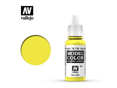 Vallejo 70730 Model Color Yellow Fluorescent - Acryl - Model color vallejo yellow fluorescent 70730 - VAL70730-XS