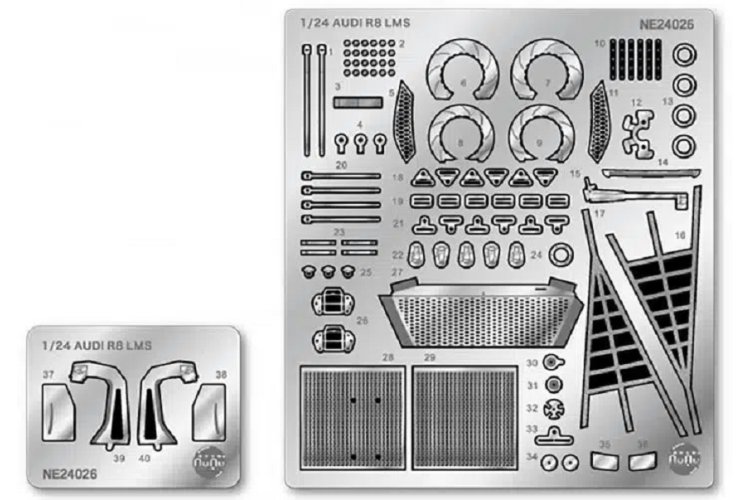 1:24 NuNu 24026 Audi R8 LMS GT3 Evo - Detail Up Parts - Nun24026parts - NUNU24026Parts-XS