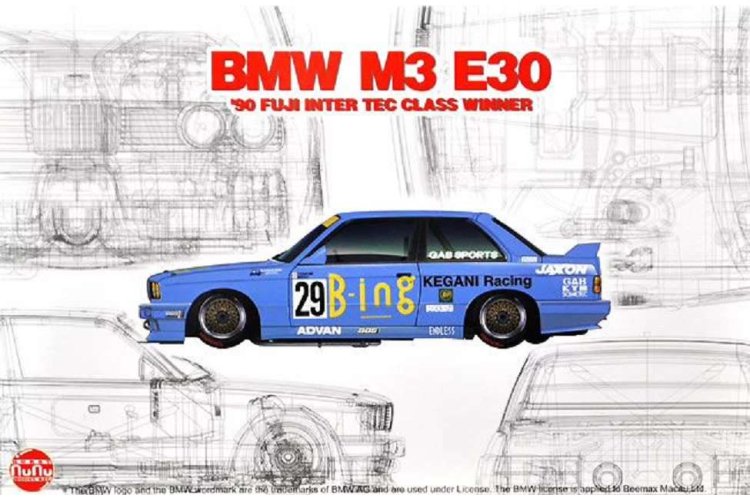 1:24 NuNu 24019 BMW M3 E30 Gr.A 1990 Inter TEC Class Winner In Fuji Speedway - Nunu24019 bmw m3 1 - NUNU24019