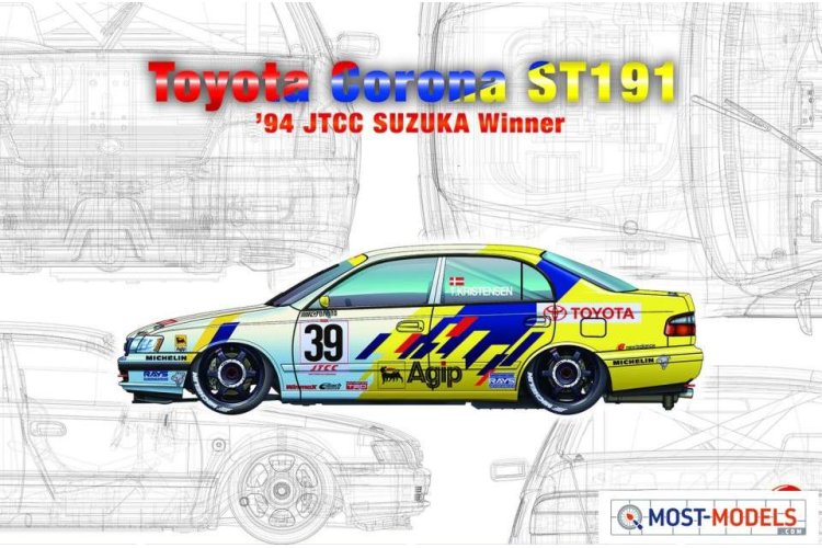 1:24 NuNu 24020 Toyota Corona ST191 1994 JTCC Suzuka Winner Car - Nunu24020 toyota corona 1 - NUNU24020