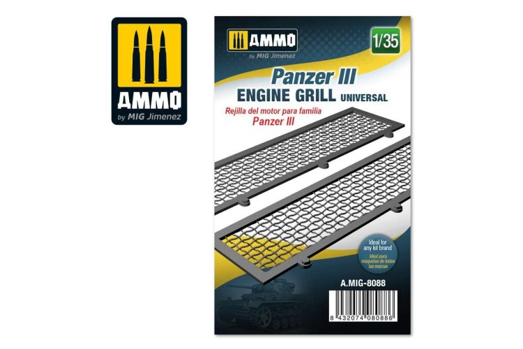 1:35 AMMO MIG 8088 Panzer III Engine Grilles - Universal - Panzer iii engine grilles universal scale 1 - MIG8088