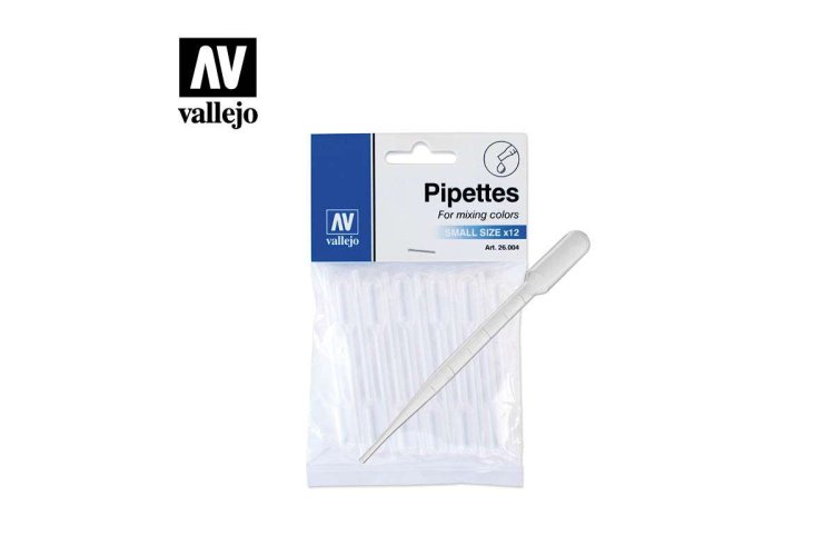 Vallejo 26004 Pipettes - small - 1 ml (12 pc) - Pipettes 1ml vallejo hobby tools 1 - VAL26004-XS