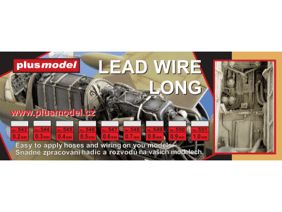 Plus Model 548 Lead Wire 0,7 mm dia - 240mm long - Plu548 - PLU548-XS