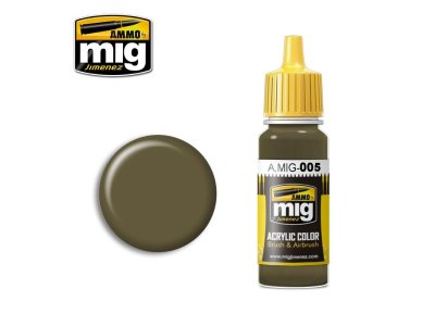 AMMO MIG 0005 Grey Green Opt. 1 RAL 7008 - Acryl - Ral 7008 graugrun - MIG0005-XS