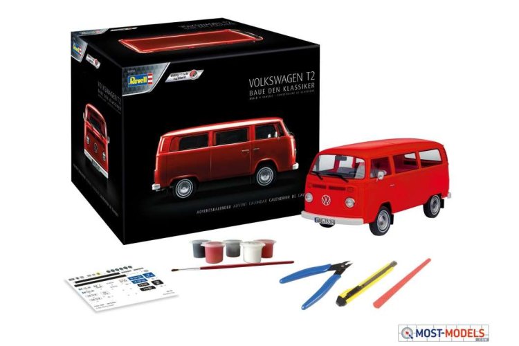 1:24 Revell 01034 Volkswagen T2 Bus - Advent Calender - Rev01034 adventskalender vw t2 bus 04 1 - REV01034