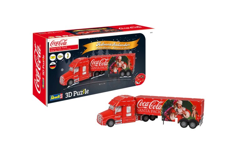 Revell 01041 Coca-Cola Truck - 3D Puzzle Advent Calendar - Rev01041 adventskalender coca cola truck 01 1 - REV01041