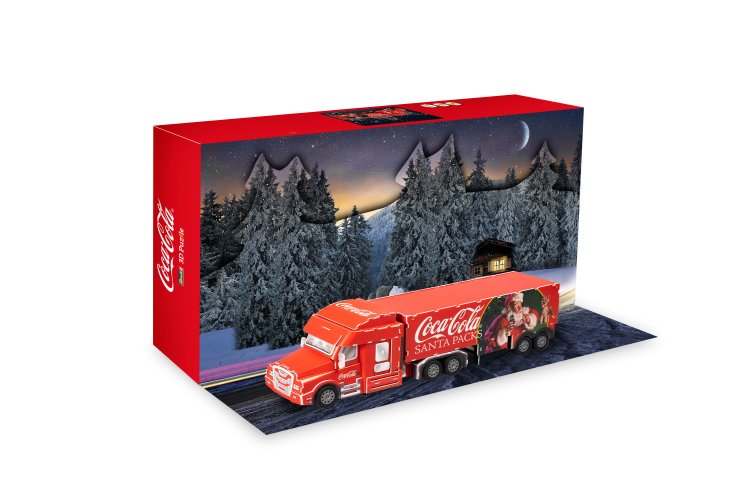 Revell 01041 Coca-Cola Truck - 3D Puzzel Adventskalender - Rev01041 adventskalender coca cola truck nf 01 - REV01041