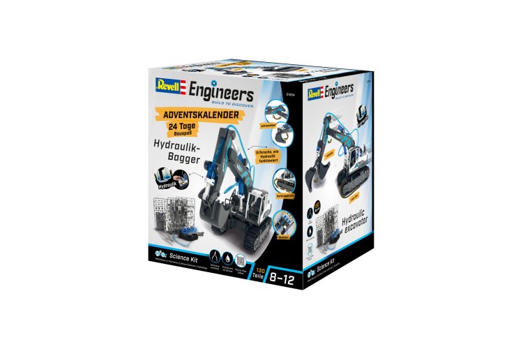 1:24 Revell 01054 Hydraulische Graafmachine - Engineers - Adventskalender - Rev01054 adventskalender engineers excavator 022 - REV01054