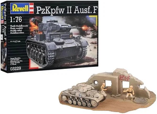 1:76 Revell 03229 PzKpfw II Ausf. F Tank - Rev03229a 1 - REV03229