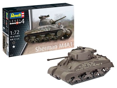 1:72 Revell 03290 Sherman M4A1 Tank - Rev03290 sherman m4a1 01 - REV03290