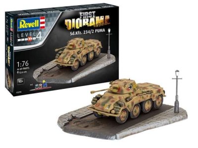 1:76 Revell 03298 First Diorama Set - Sd.Kfz. 234/2 Puma - Starter kit - Rev03298a - REV03298