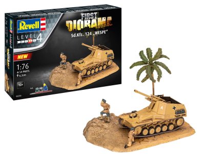 1:76 Revell 03334 First Diorama Set - Sd.Kfz. 124 Wespe - Starter Kit - Rev03334a - REV03334