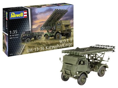 1:35 Revell 03338 Fordson - BM-13-16 op WOT8 Katyusha/Cargo - Militaire Truck - Rev03338 1 - REV03338