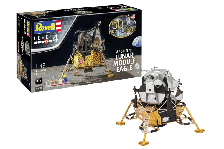 1:48 Revell 03701 Apollo 11 Lunar Module Eagle - Geschenkset - Rev03701 - REV03701