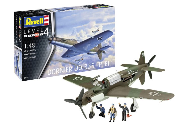 1:48 Revell 03795 Dornier Do 335 Pfeil - Propeller Vliegtuig - Rev03795 1 - REV03795