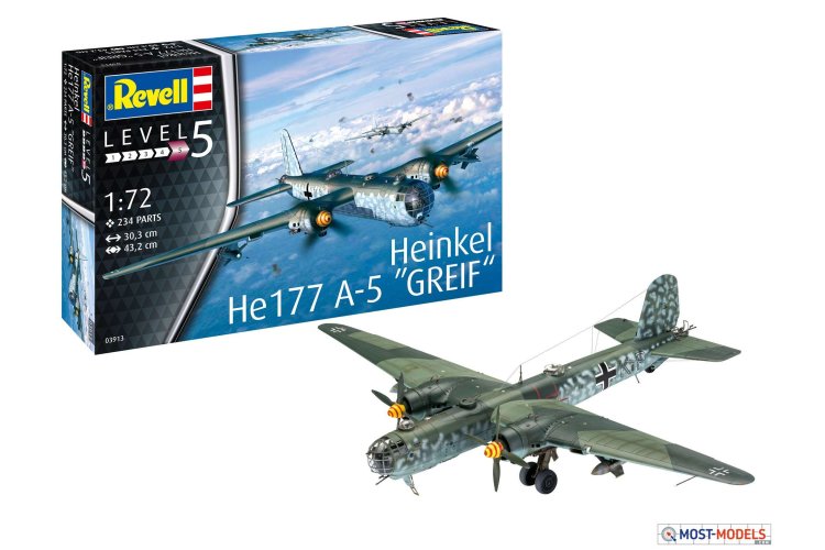 1:72 Revell 03913 Heinkel He177 A-5 Greif - Rev03913 km heinkel he177 a 5 greif 1 - REV03913