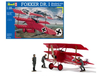 1:28 Revell 04744 Fokker Dr.I - Richthofen Plane - Rev04744 fokker dr 1 manfred von richthofen revell modelbouwpakket 04744 fokker dr i manfred von richthofen 01 - REV04744