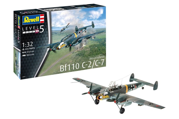 1:32 Revell 04961 Messerschmitt Bf110 C-2/C-7 - Rev04961 1 - REV04961