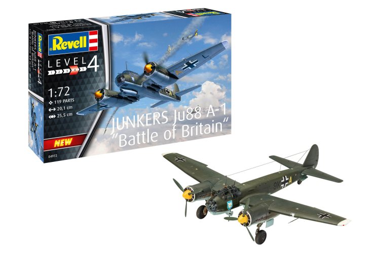 1:72 Revell 04972 Junkers Ju88 A-1 - Battle of Britain - Rev04972 junkers ju88 a 1 battle of britain revell modelbouwpakket 04972 junkers ju88 a 1 battle of britain 01 1 - REV04972