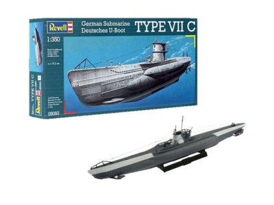 1:350 Revell 05093 Deutsches U-Boot TYPE VII C - Rev05093 - REV05093