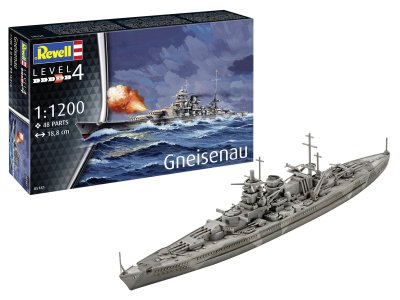 1:1200 Revell 05181 Battleship Gneisenau - Rev05181 - REV05181